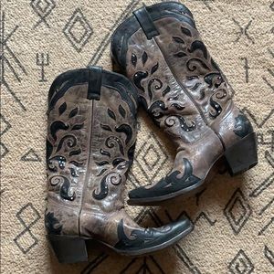 Corral sequin 100% handcrafted leather boots